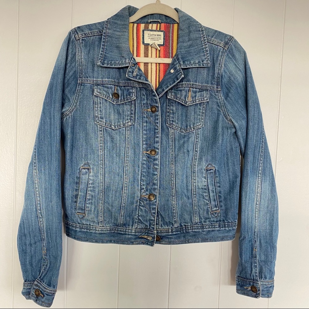 Blue jean jacket Large I Love H81 - Picture 7 of 9